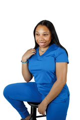 One-Pocket Scrub Top - Royal Blue